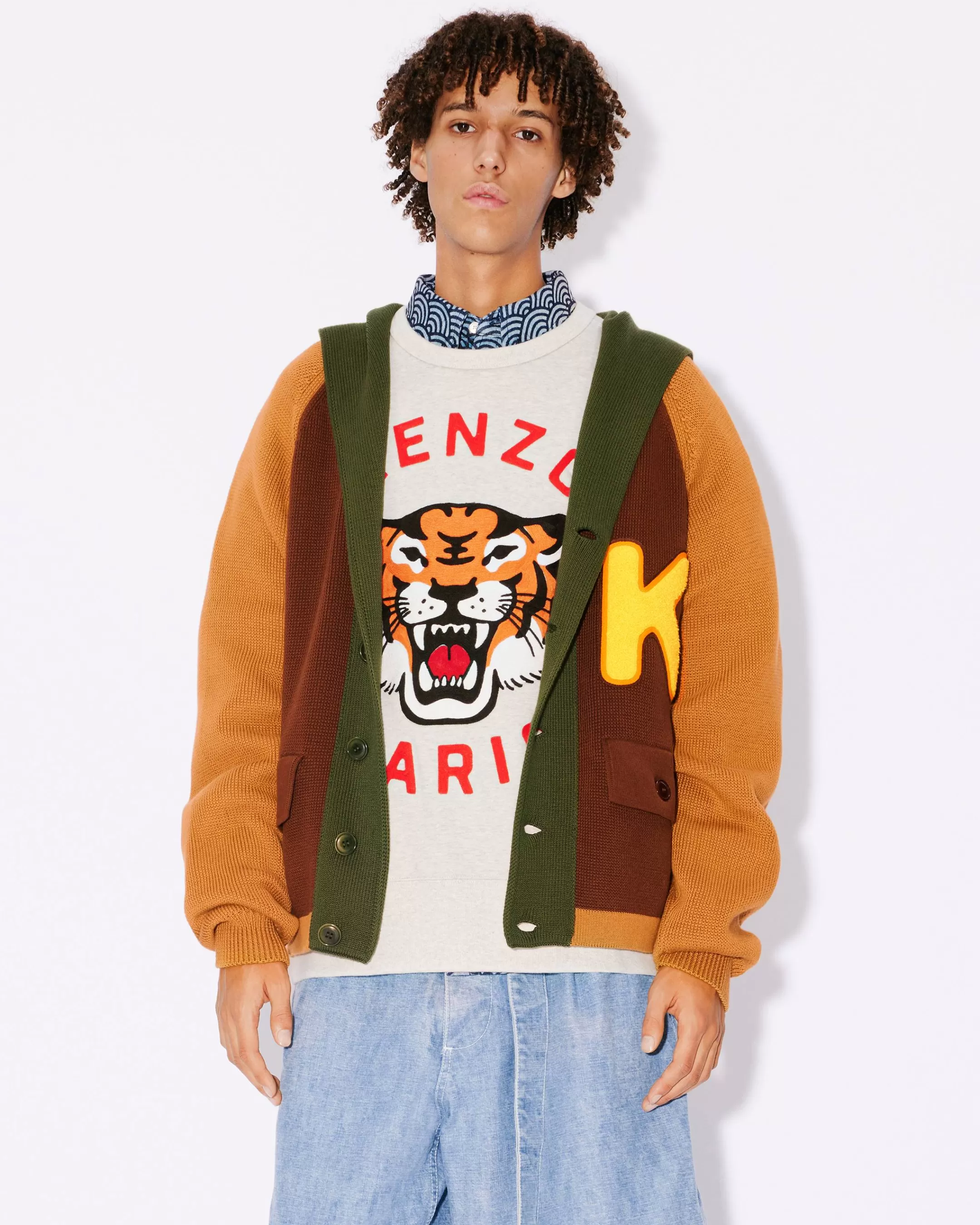 Online Cárdigan de colores con capucha Hombre Jerseis | Novedades