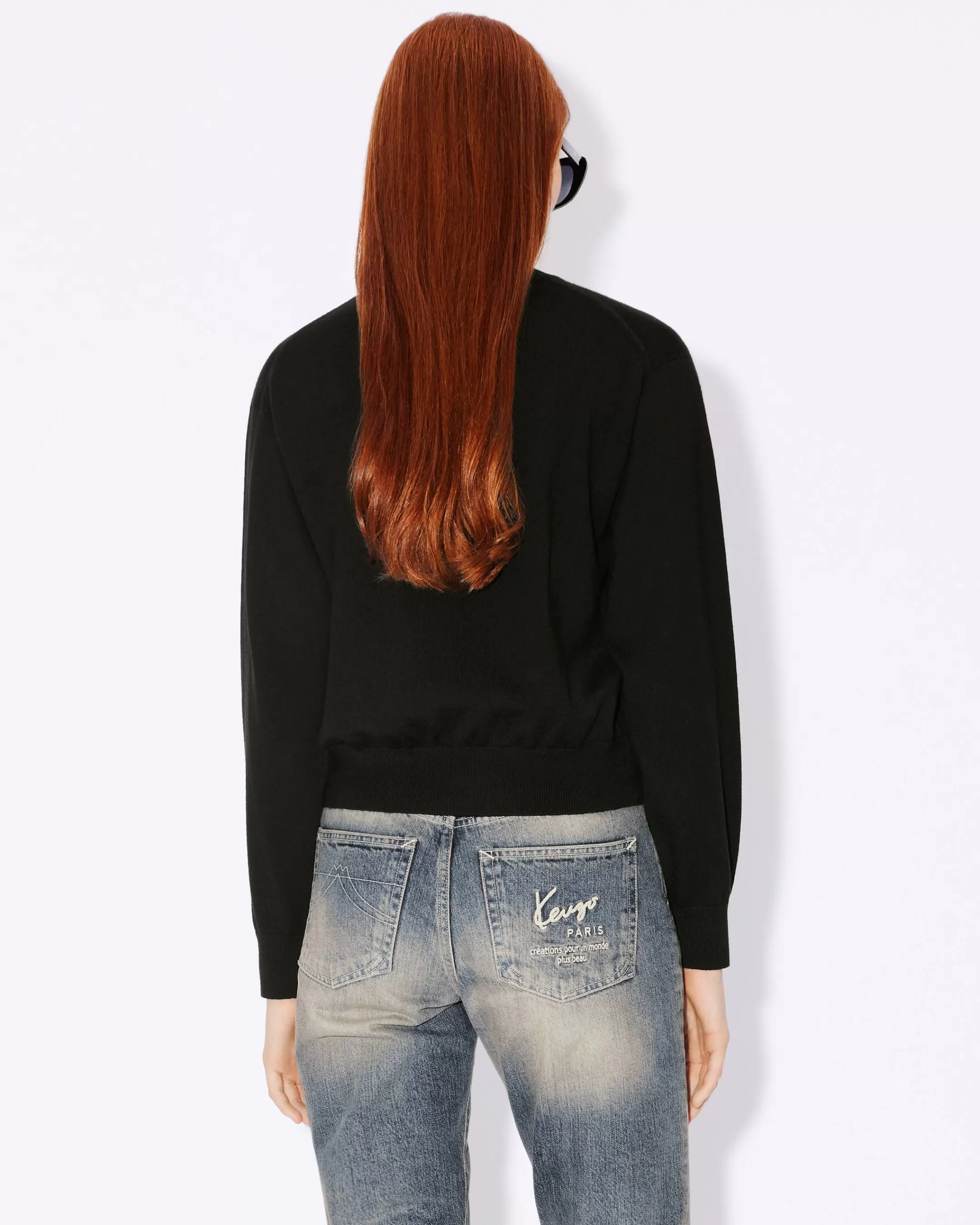 New Cárdigan de lana RWS con bordado 'Boke Crest Crew' Mujer Jerséis | Boke Flower