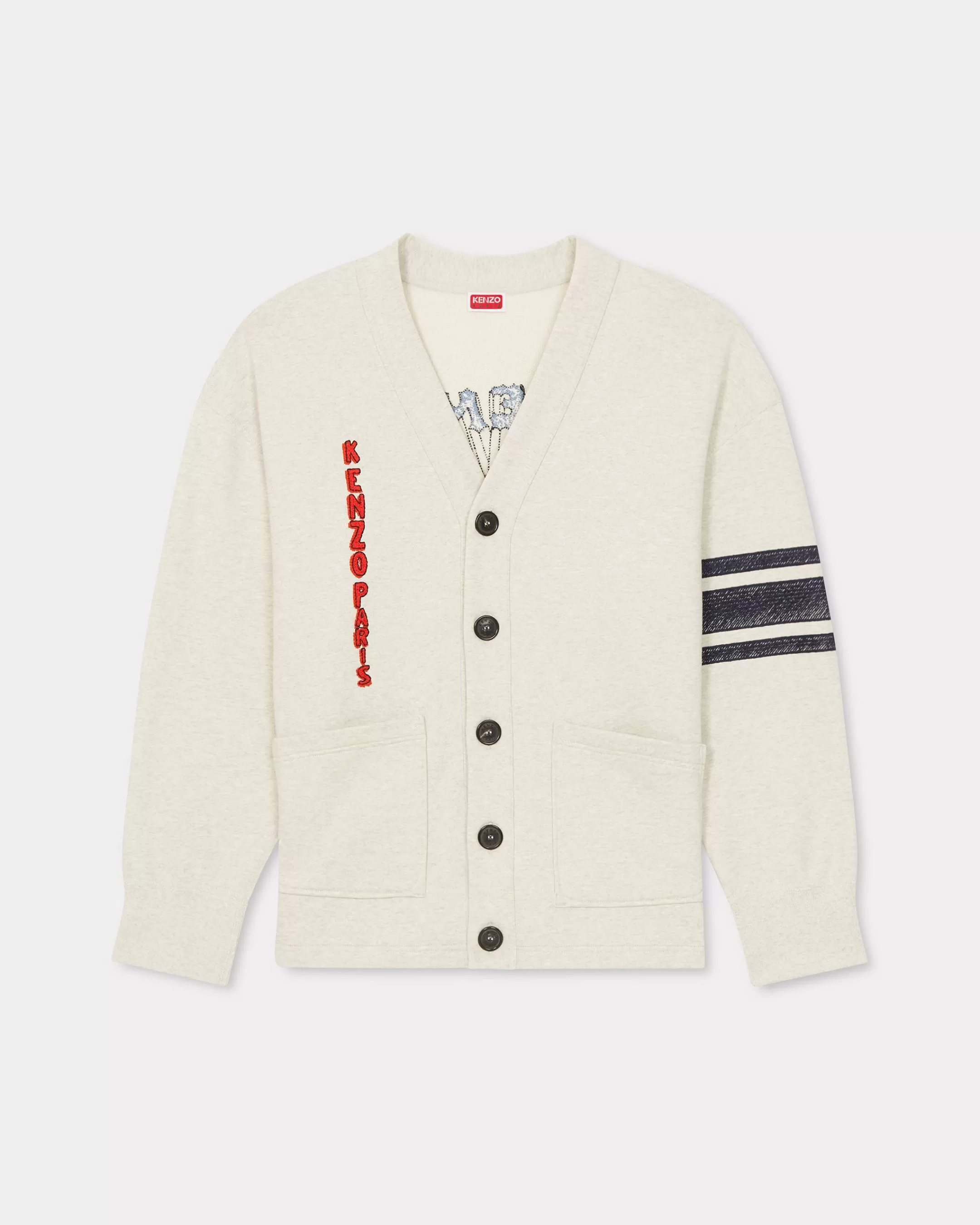 Best Sale Cárdigan superoversize con bordado ' Drawn Varsity' Hombre Sudaderas y Hoodies | Novedades