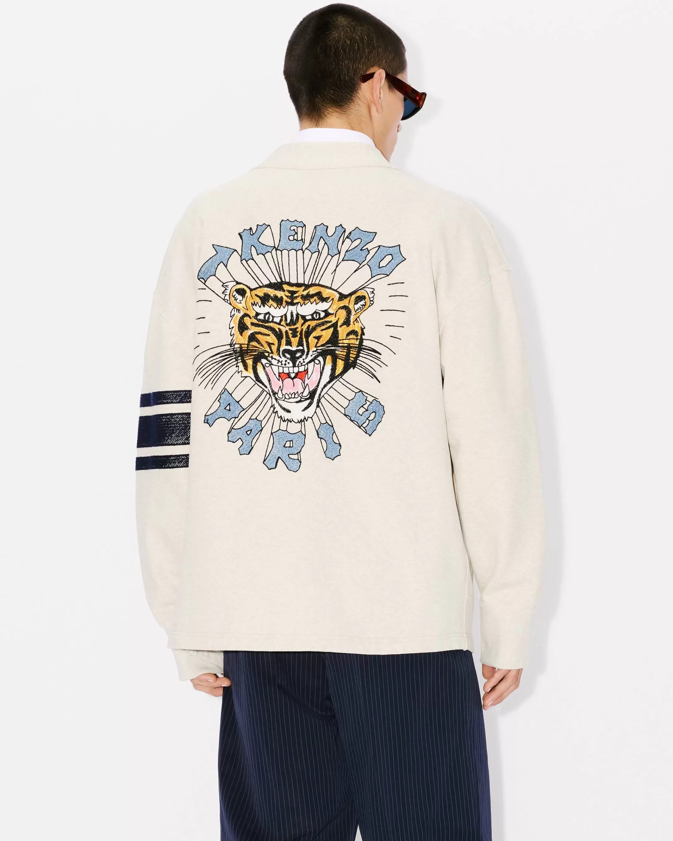 Best Sale Cárdigan superoversize con bordado ' Drawn Varsity' Hombre Sudaderas y Hoodies | Novedades