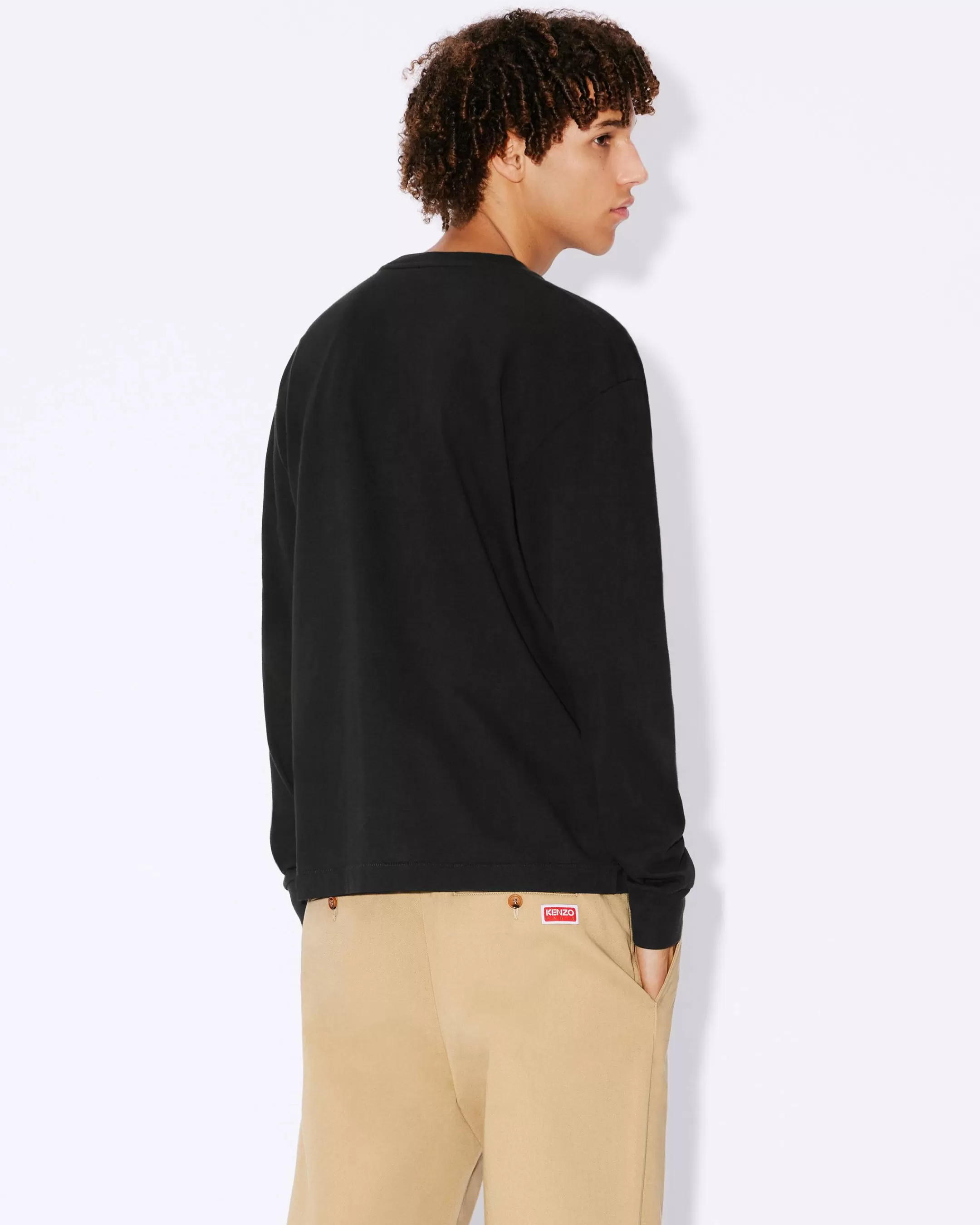 Store Camiseta de manga larga con escudo 'Boke Flower' bordado Hombre Camisetas y Polos | Boke Flower