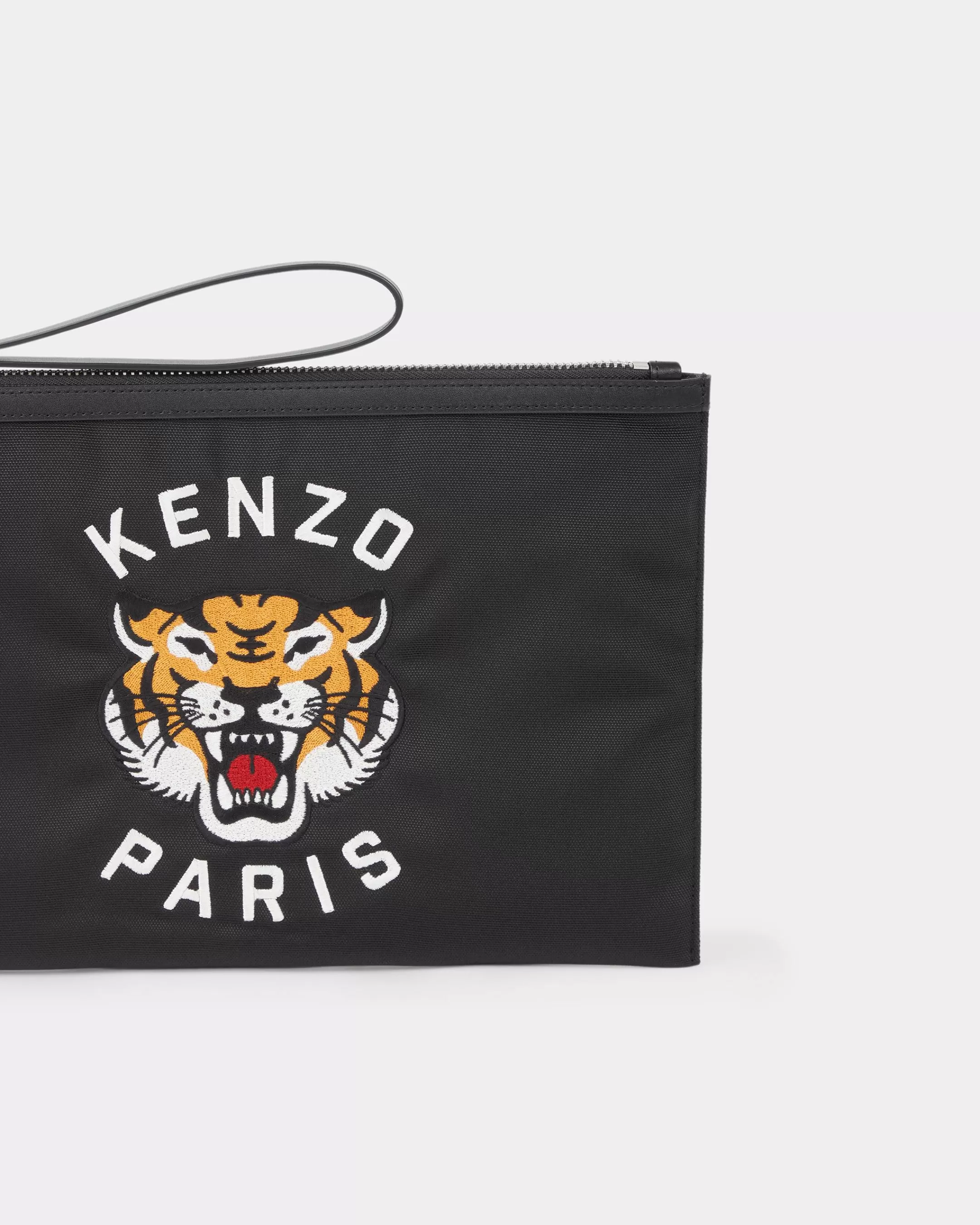 Outlet Cartera de mano grande ' Varsity' bordada de nailon Mujer/Hombre Carteras y Marroquinería | Lucky Tiger