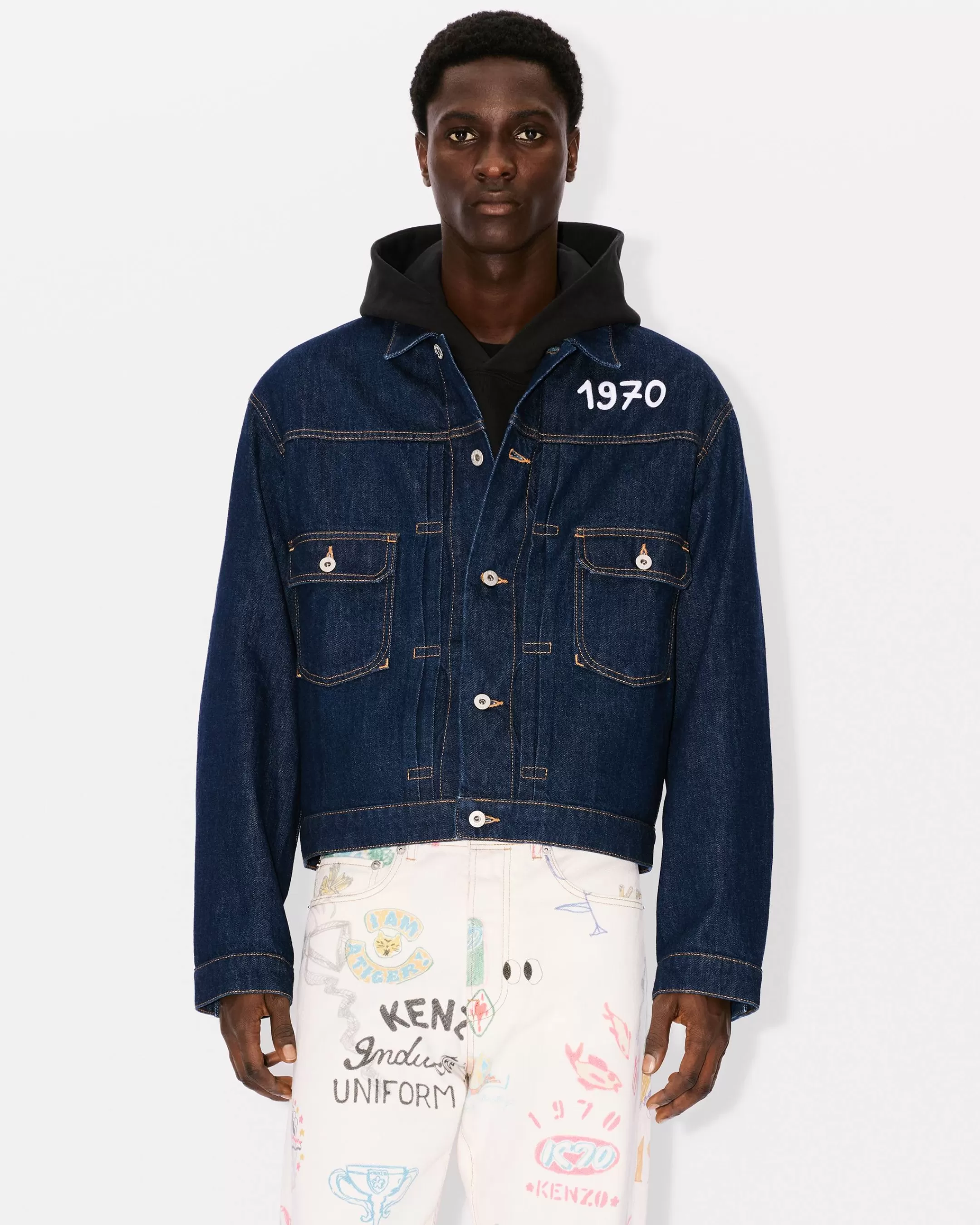 Flash Sale Chaqueta Trucker vaquera con bordado 'Year of the Dragon' Mujer/Hombre Denim | Chaquetas y Abrigos