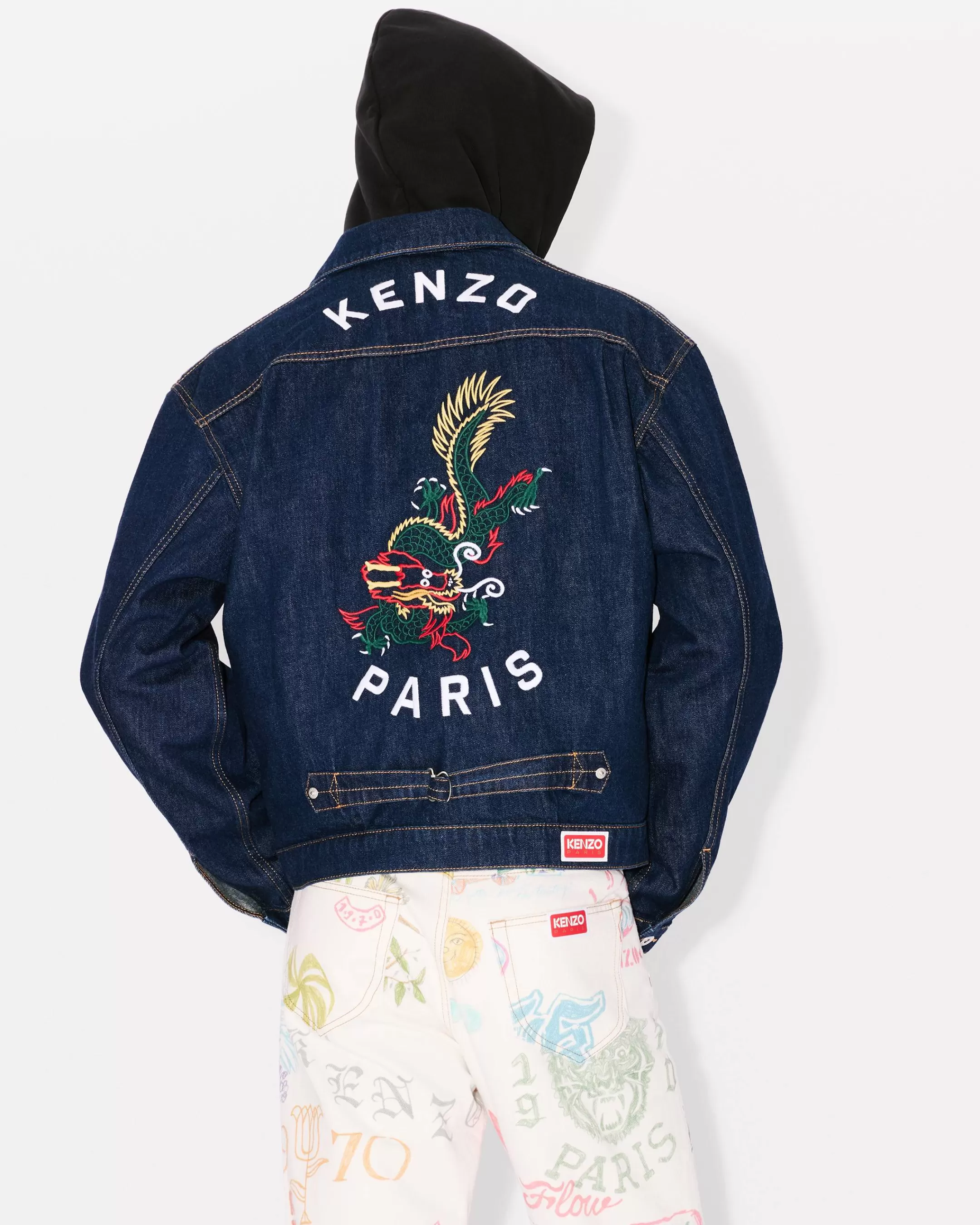 Flash Sale Chaqueta Trucker vaquera con bordado 'Year of the Dragon' Mujer/Hombre Denim | Chaquetas y Abrigos