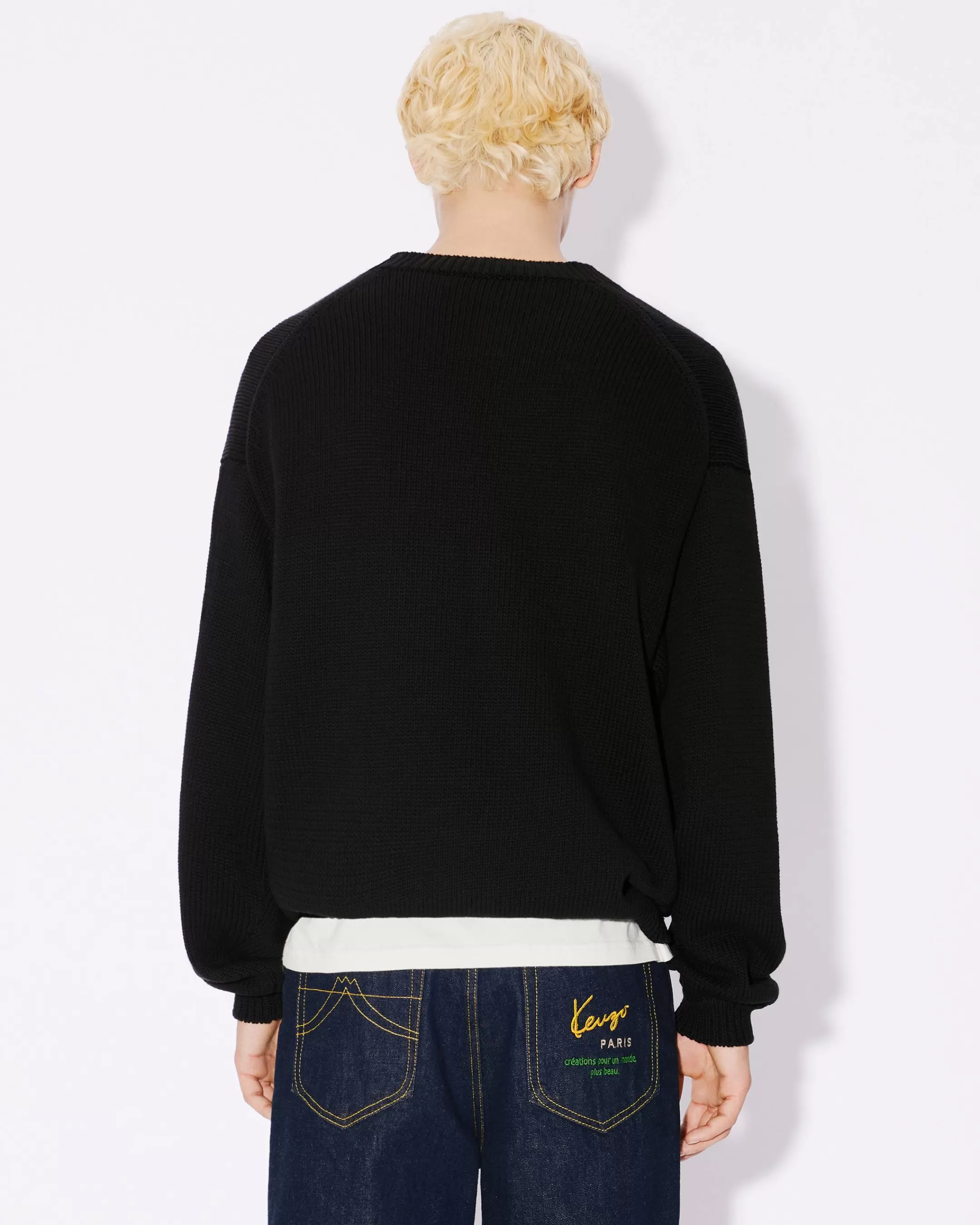 Online Jersey bicolor con logotipo ' Paris' bordado Hombre Jerseis | Novedades