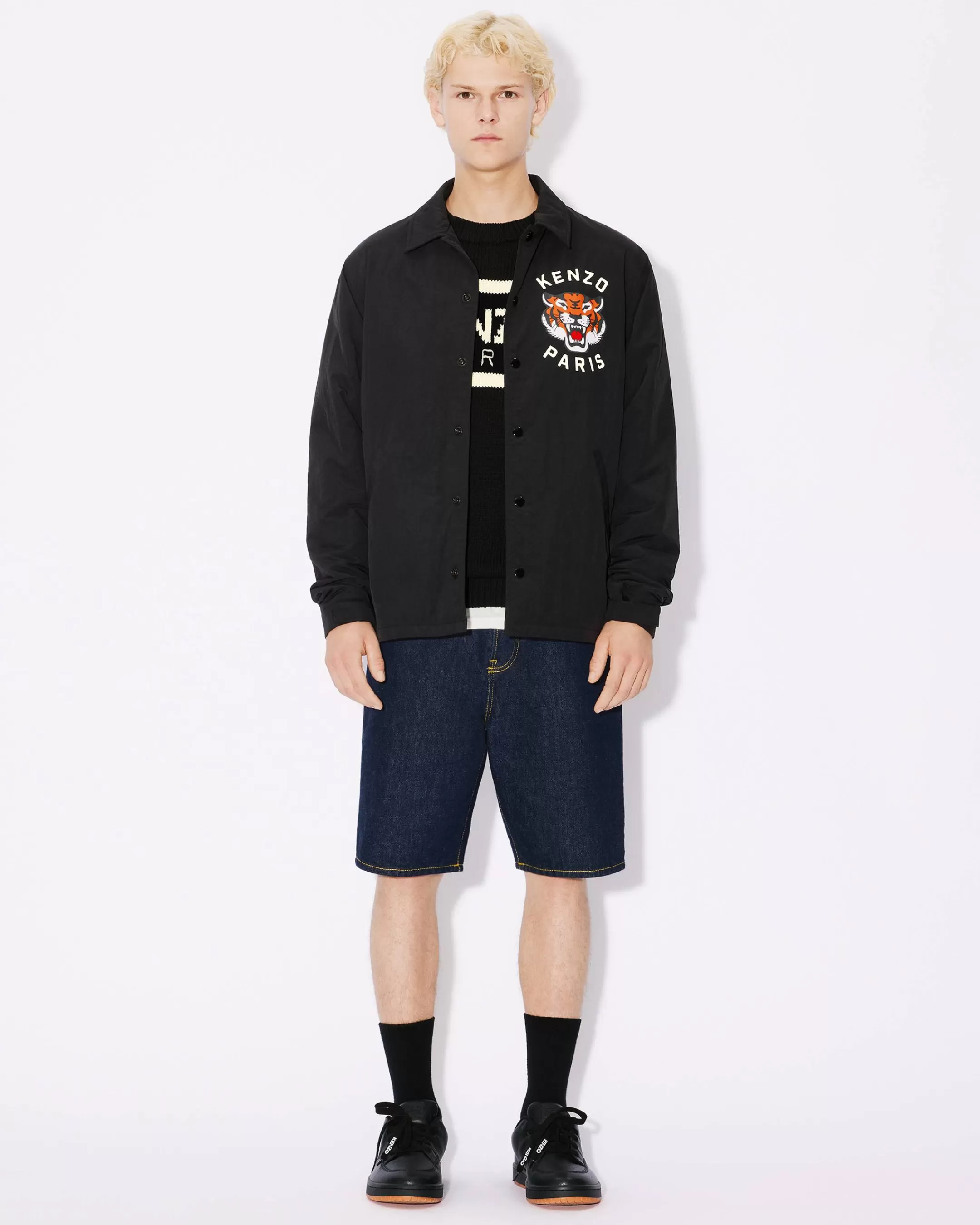 Online Jersey bicolor con logotipo ' Paris' bordado Hombre Jerseis | Novedades
