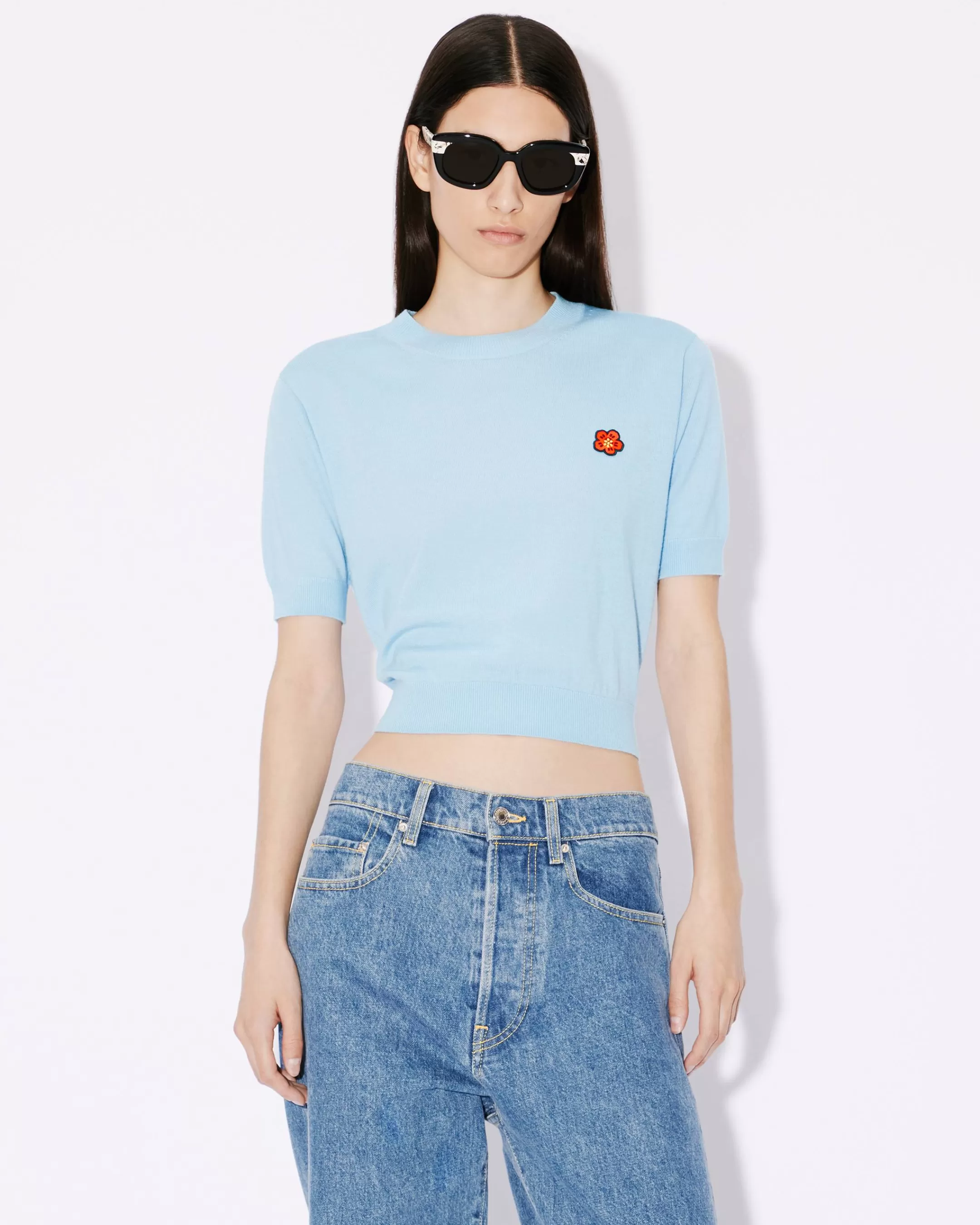 Online Jersey de manga corta con parche 'Boke Flower' bordado Mujer Jerséis | Boke Flower