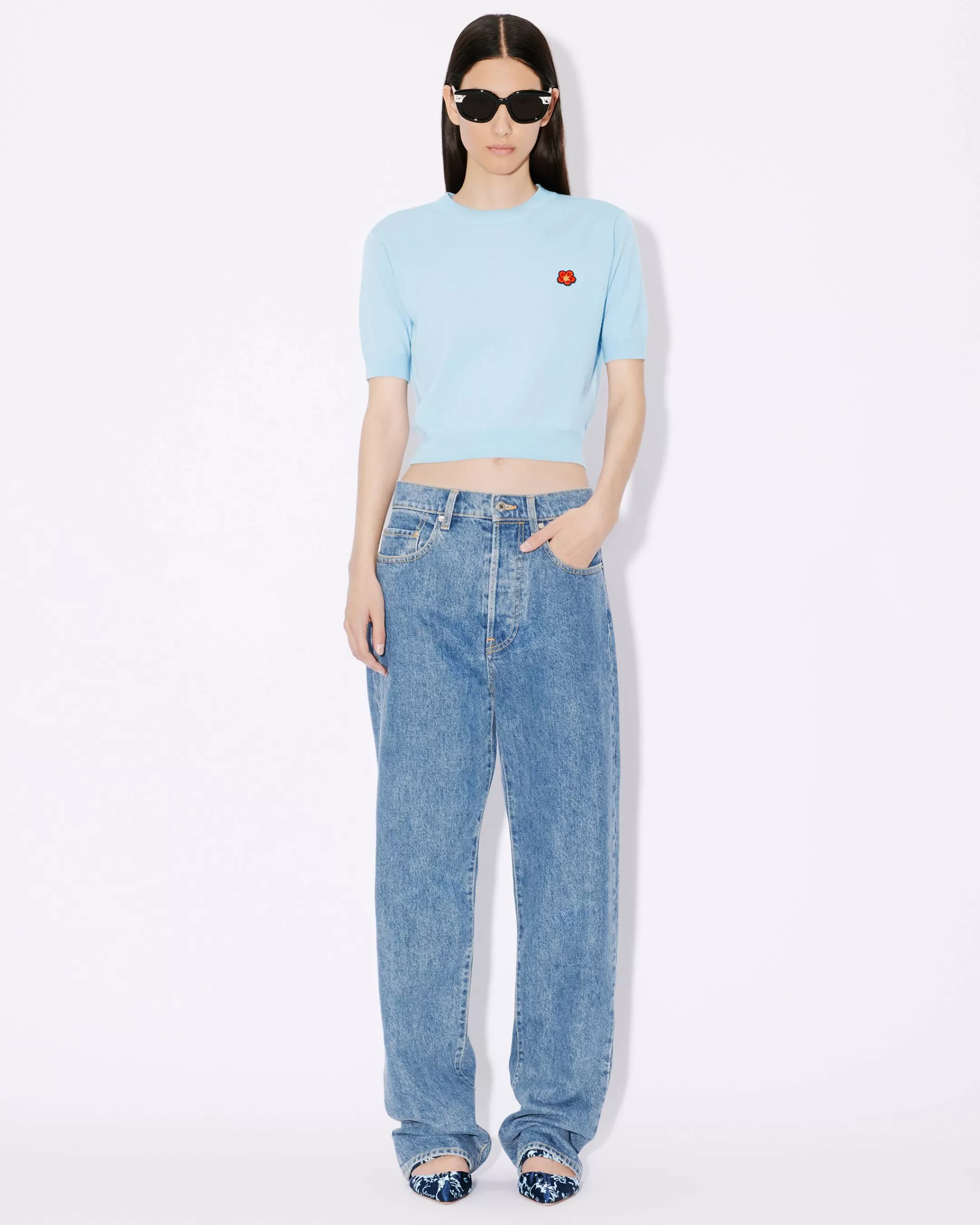 Online Jersey de manga corta con parche 'Boke Flower' bordado Mujer Jerséis | Boke Flower