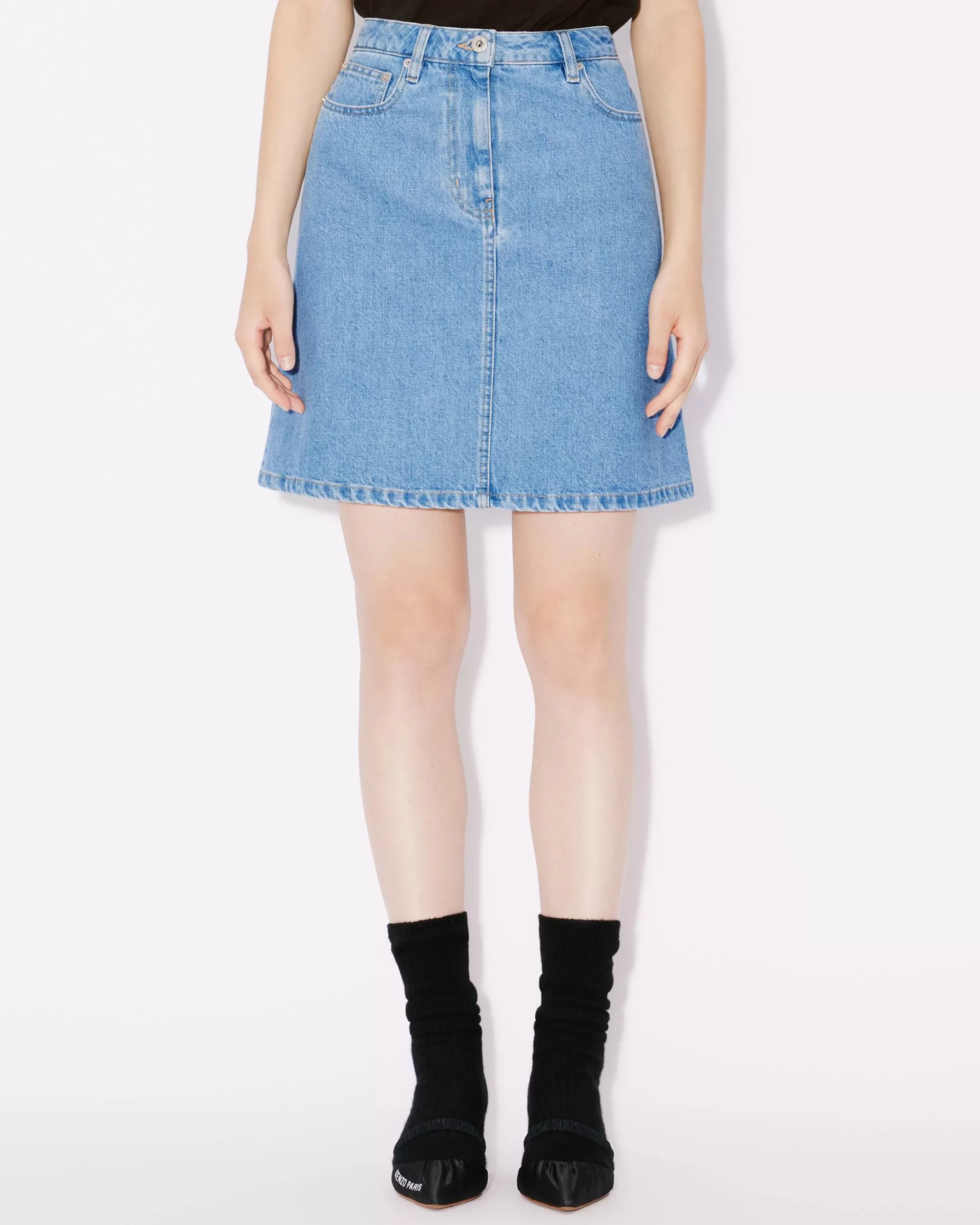 Fashion Minifalda de tejido denim japonés con bordado 'Year of the Dragon' Mujer Denim | Vestidos y Faldas