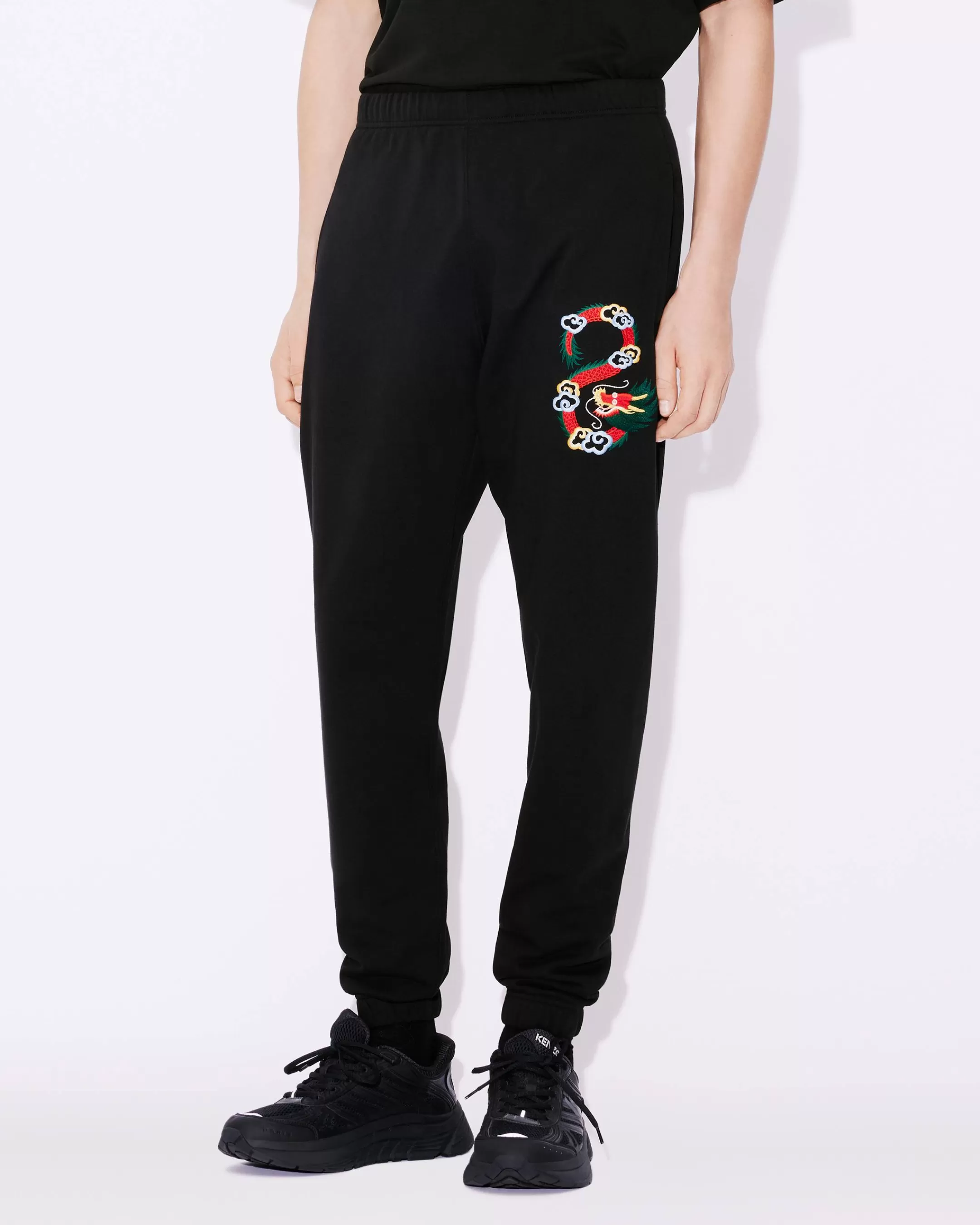Online Pantalón clásico de chándal con bordado 'Year of the Dragon' Hombre Pantalones