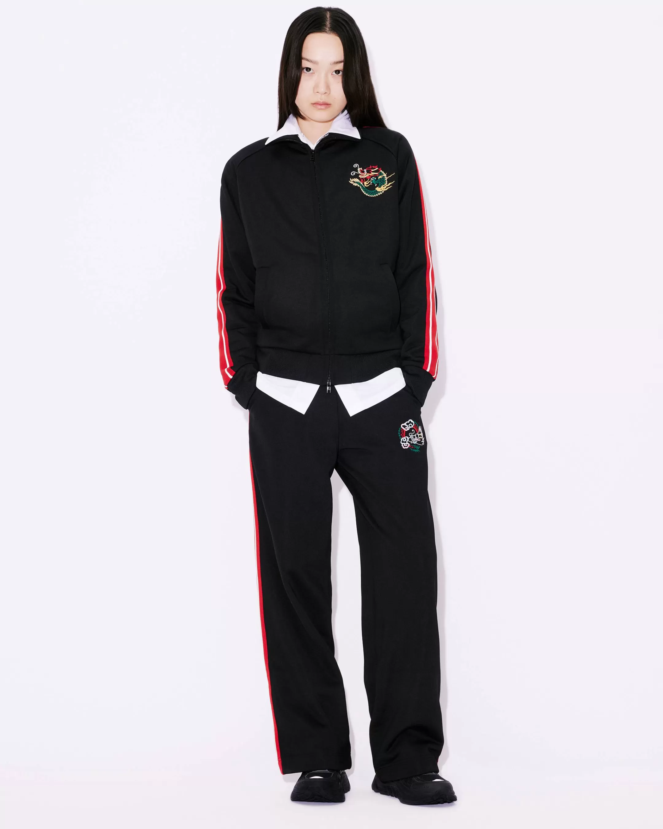 Flash Sale Pantalón de chándal con bordado 'Year of the Dragon' Mujer Pantalones y Shorts