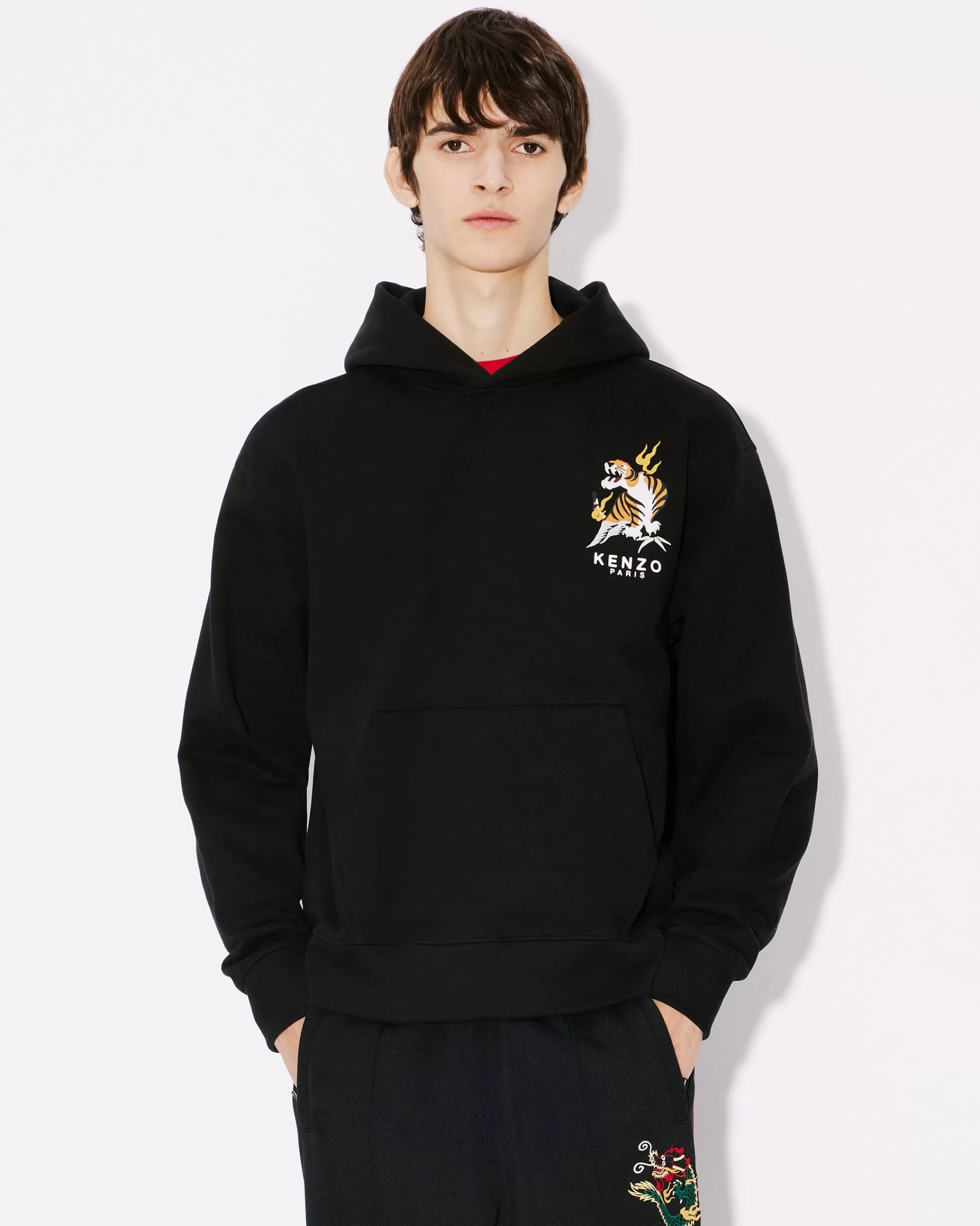 Best Sale Sudadera clásica bordada ''Year of the Dragon' con capucha Hombre Sudaderas y Hoodies