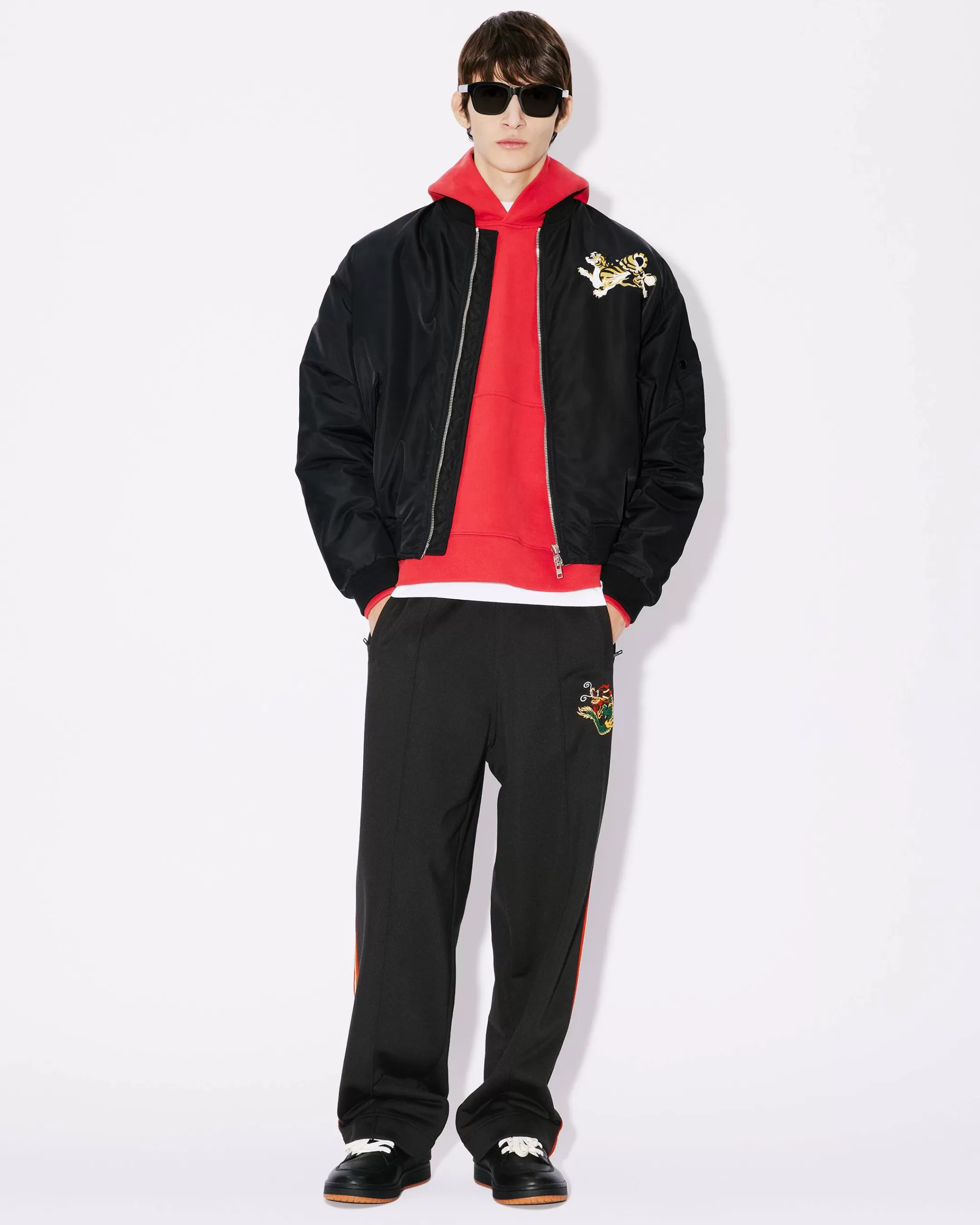 Clearance Sudadera clásica bordada ''Year of the Dragon' con capucha Hombre Sudaderas y Hoodies