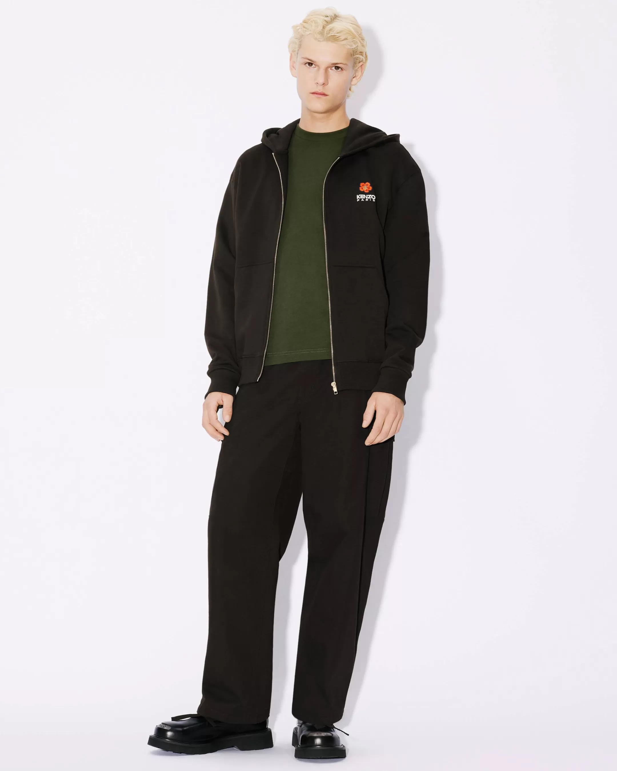 Clearance Sudadera clásica con capucha y escudo 'Boke Flower' bordado Hombre Sudaderas y Hoodies | Boke Flower