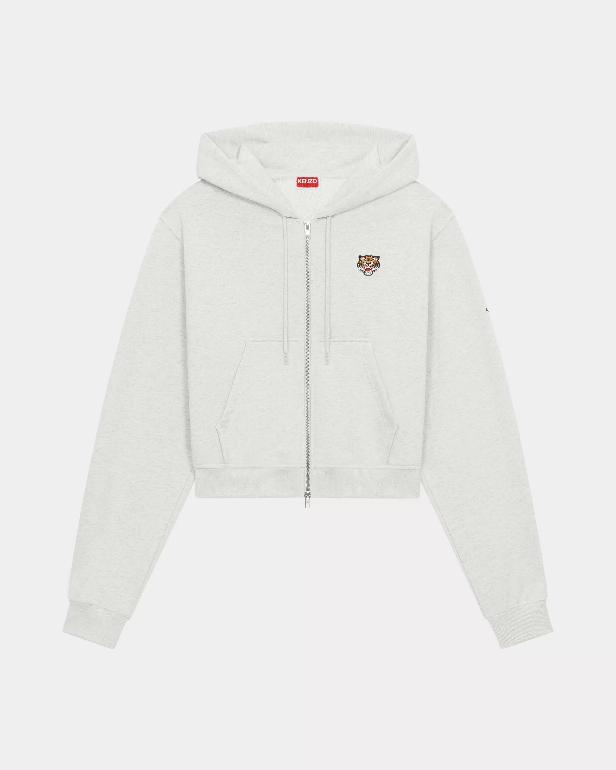 Cheap Sudadera con cremallera bordada 'Lucky Tiger Crest' Mujer Sudaderas y Hoodies | Lucky Tiger