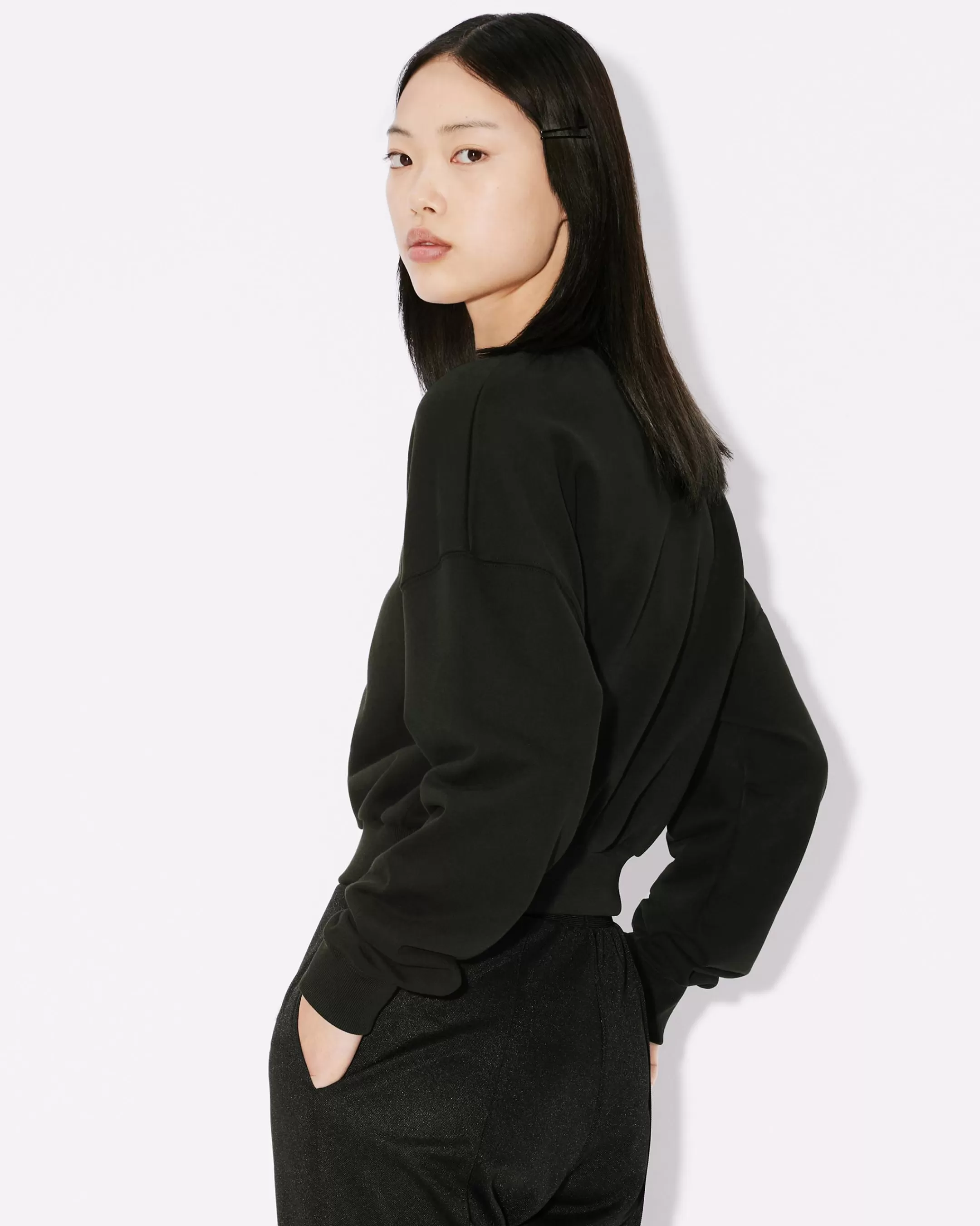 Cheap Sudadera corta bordada 'Boke Flower 2.0' Mujer Sudaderas y Hoodies