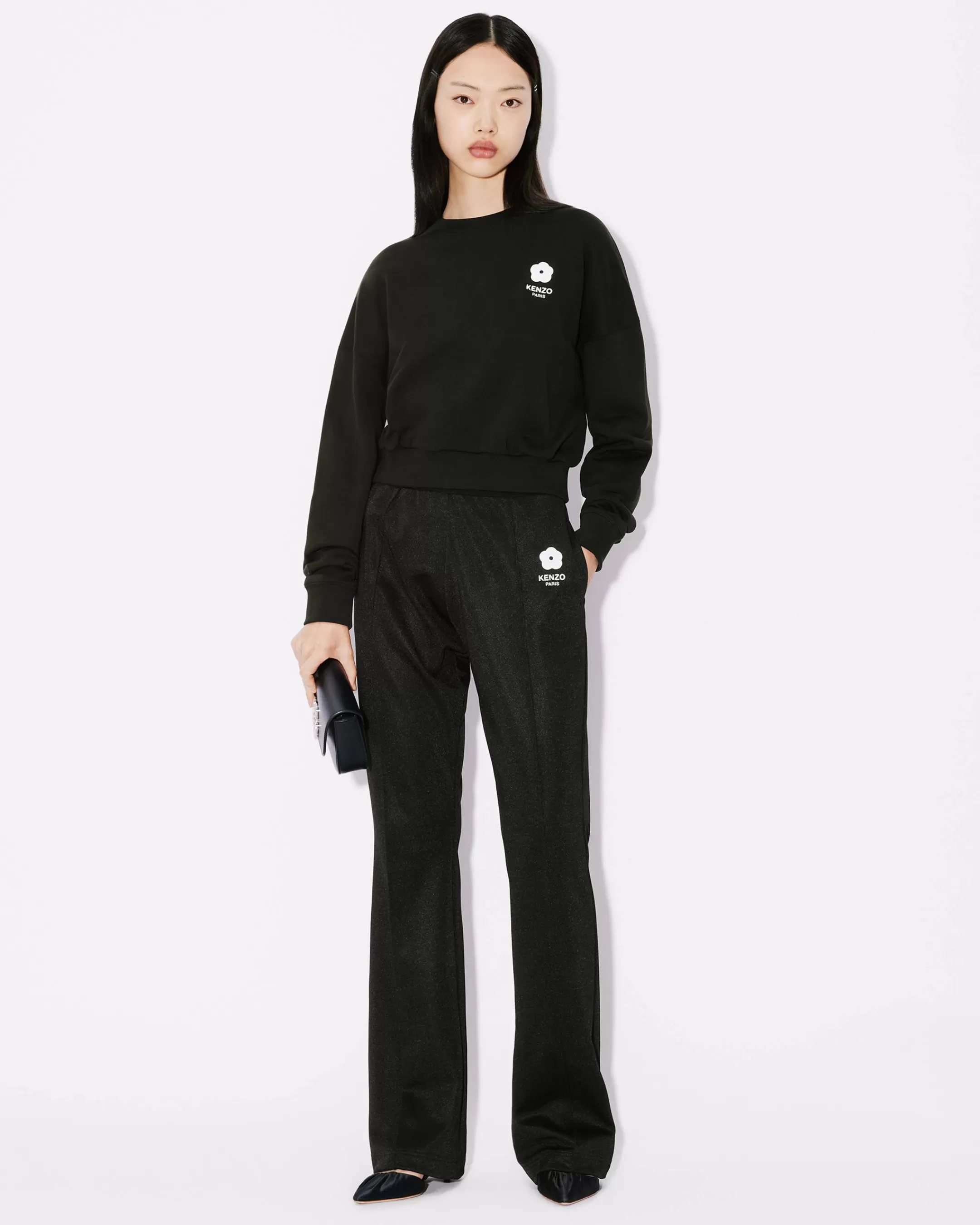 Cheap Sudadera corta bordada 'Boke Flower 2.0' Mujer Sudaderas y Hoodies