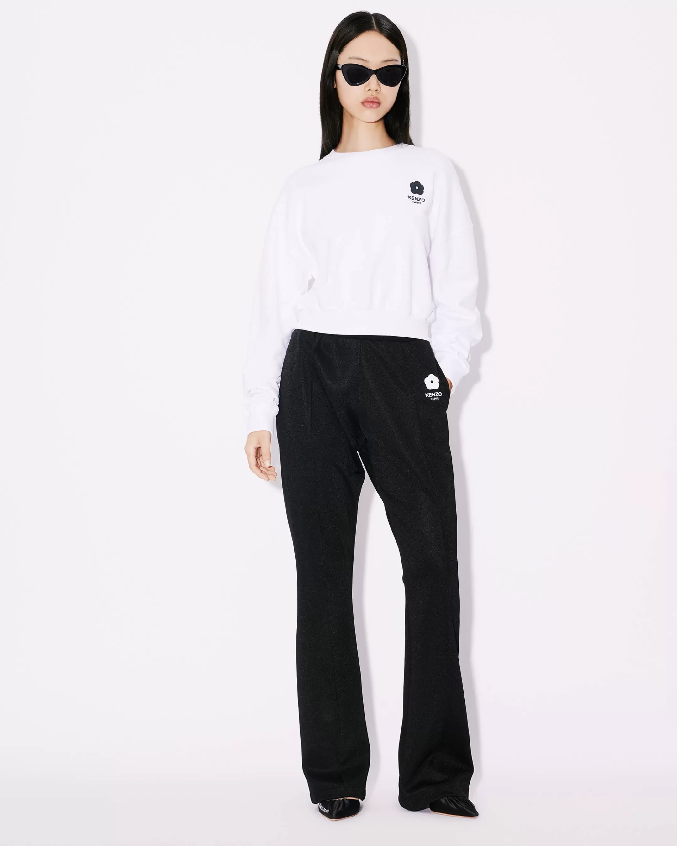 Cheap Sudadera corta bordada 'Boke Flower 2.0' Mujer Sudaderas y Hoodies