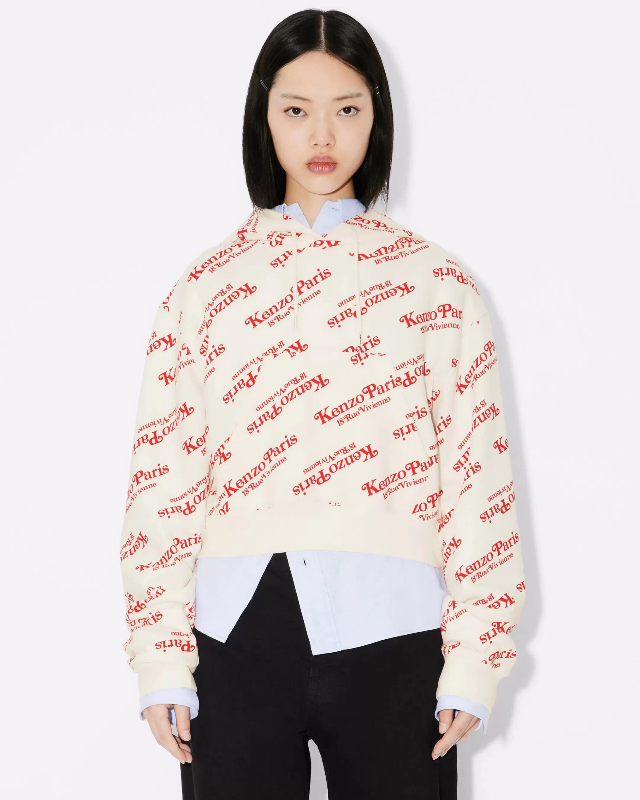 Cheap Sudadera corta con capucha ' by Verdy' Mujer Sudaderas y Hoodies