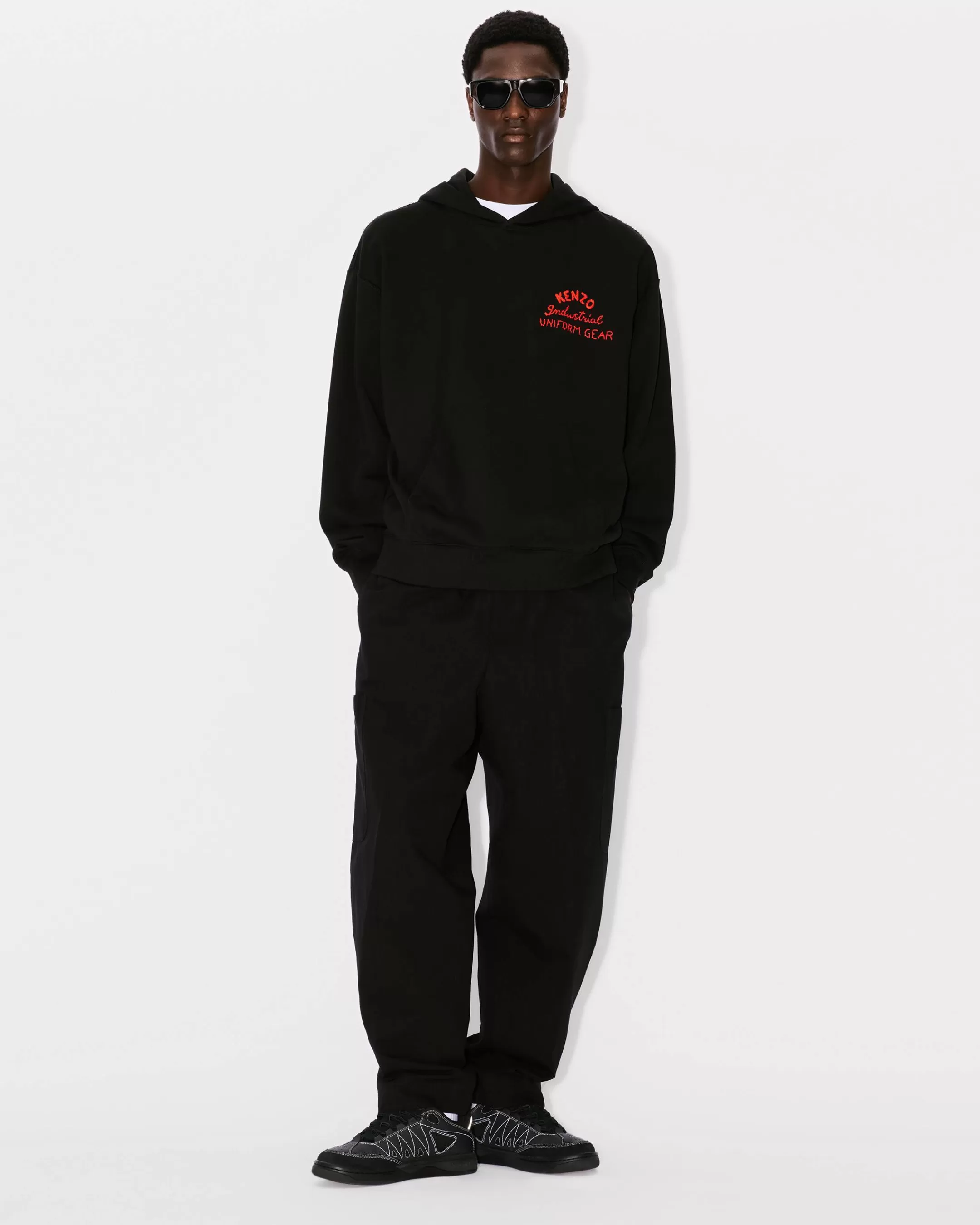 Best Sale Sudadera oversize con capucha y bordado ' Drawn Varsity' Hombre Sudaderas y Hoodies | Novedades