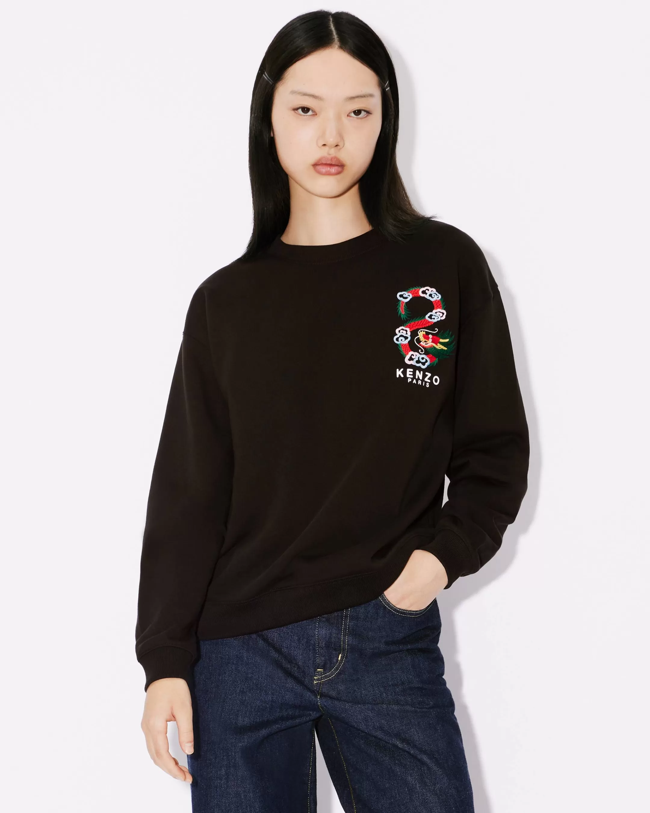 Clearance Sudadera regular con motivo 'Year of the Dragon' bordado Mujer Sudaderas y Hoodies