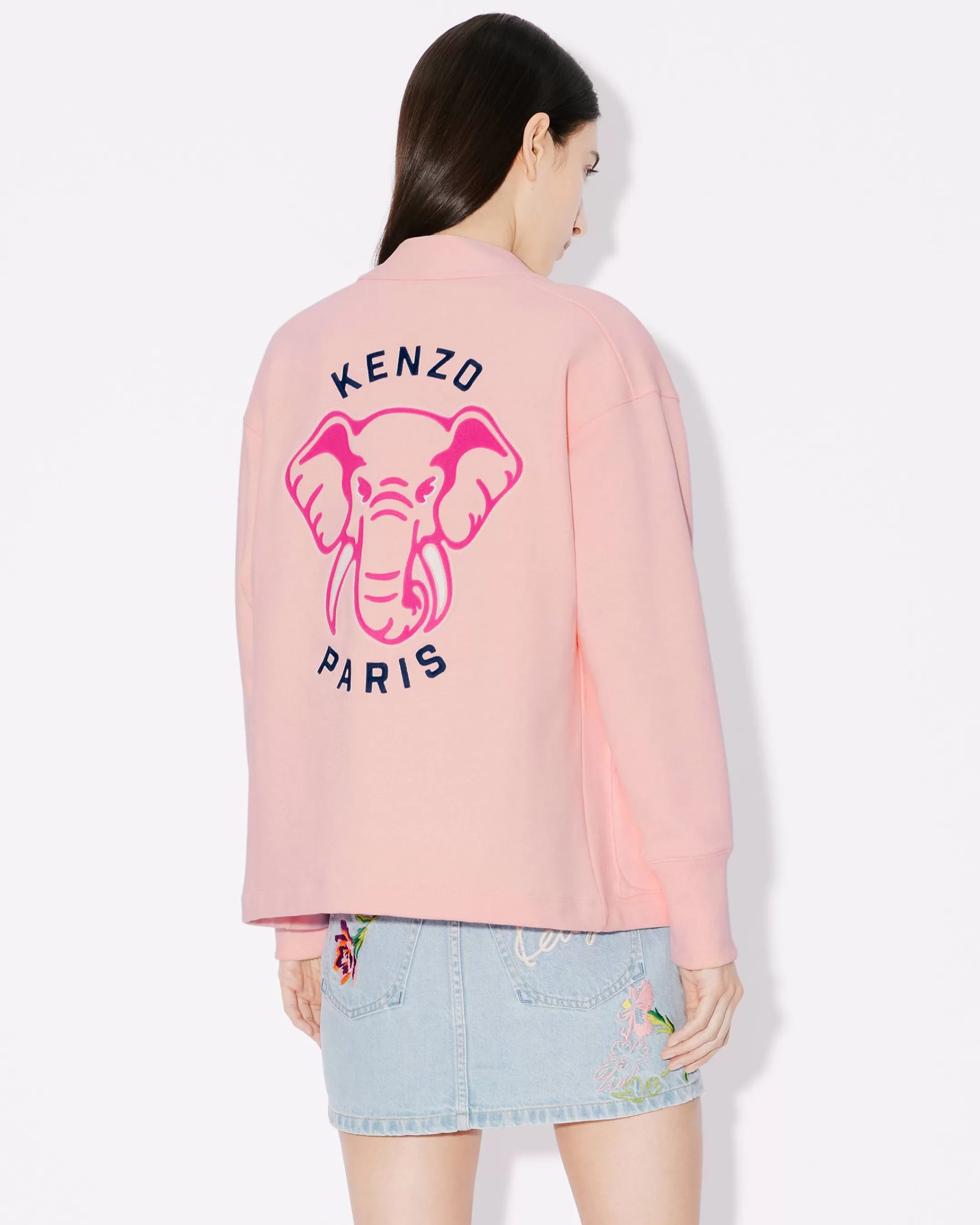 New Sudadera tipo rebeca bordada ' Éléphant' Mujer Sudaderas y Hoodies