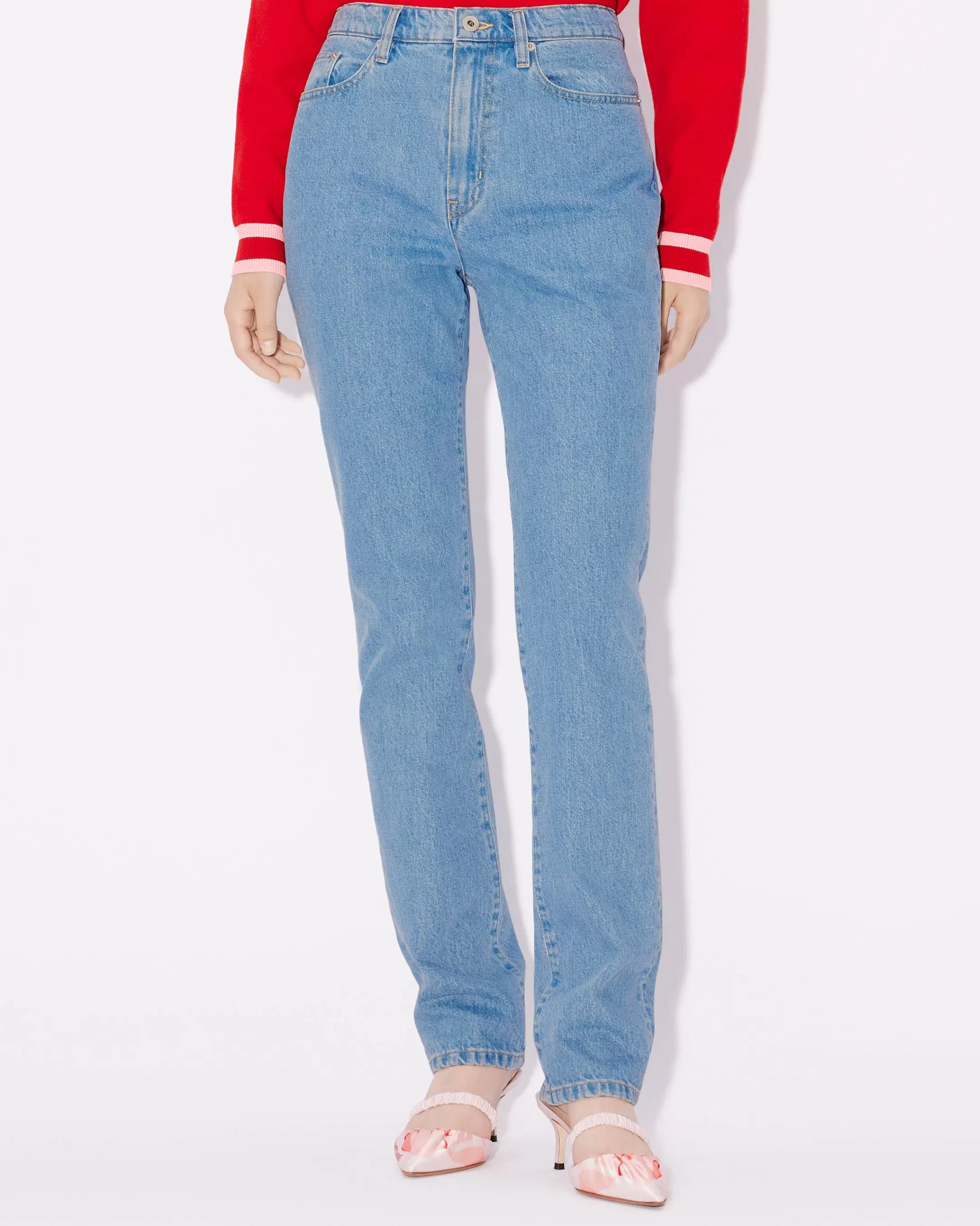 Online Vaqueros rectos cropped ASAGAO con bordado 'Year of the Dragon' Mujer Denim | Pantalones y Shorts