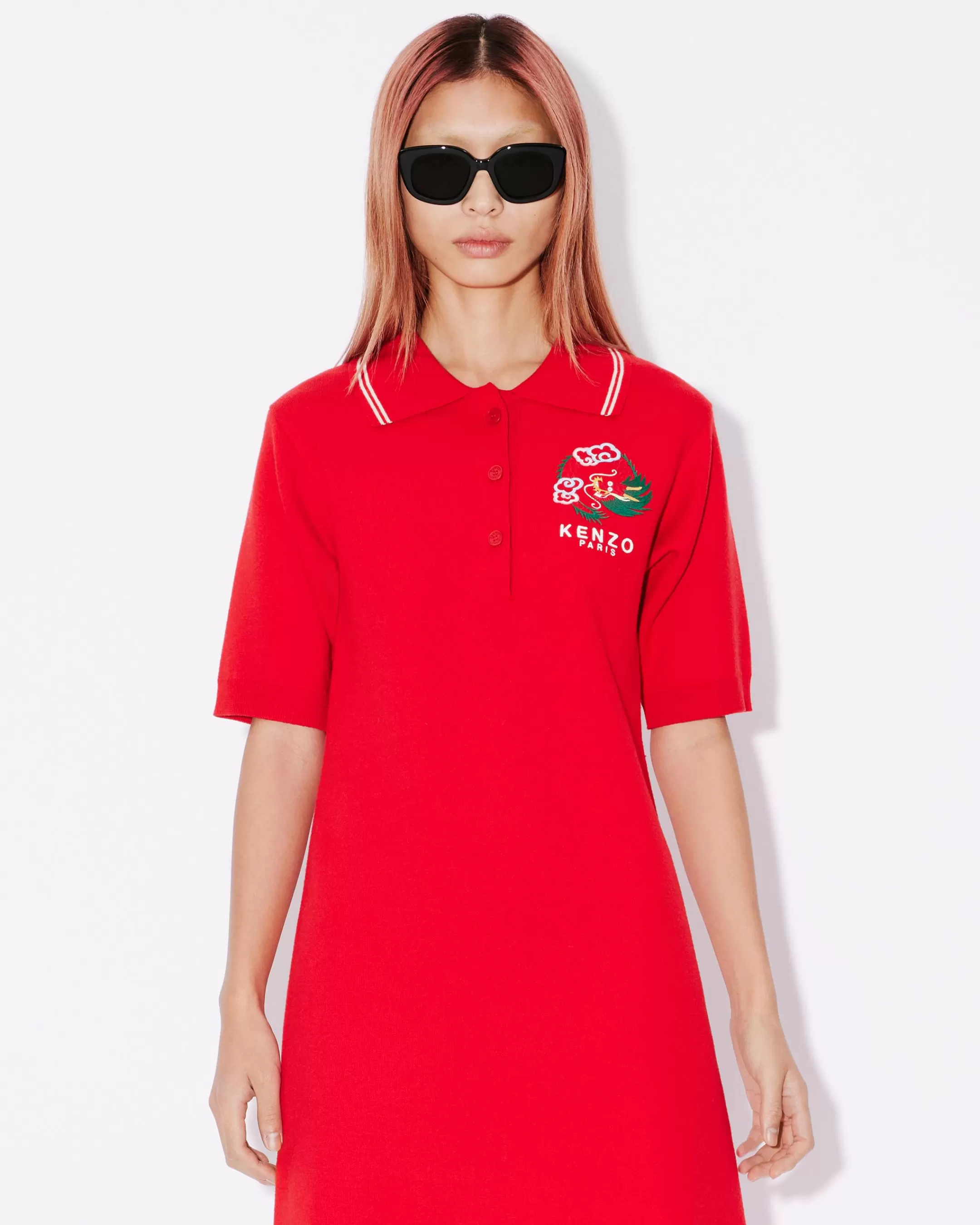 Clearance Vestido tipo polo bordado ‘Year of the Dragon’ Mujer Vestidos y Faldas
